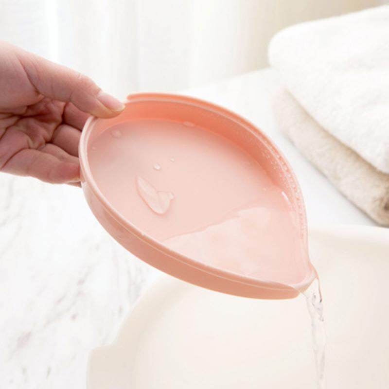 【lightingeverthing】Leaf Shape Soap Holder Non Slip Soap Box Toilet Shower Tray Draining Rack Bathroom Gadgets Soap Dish Soap Tray Holder