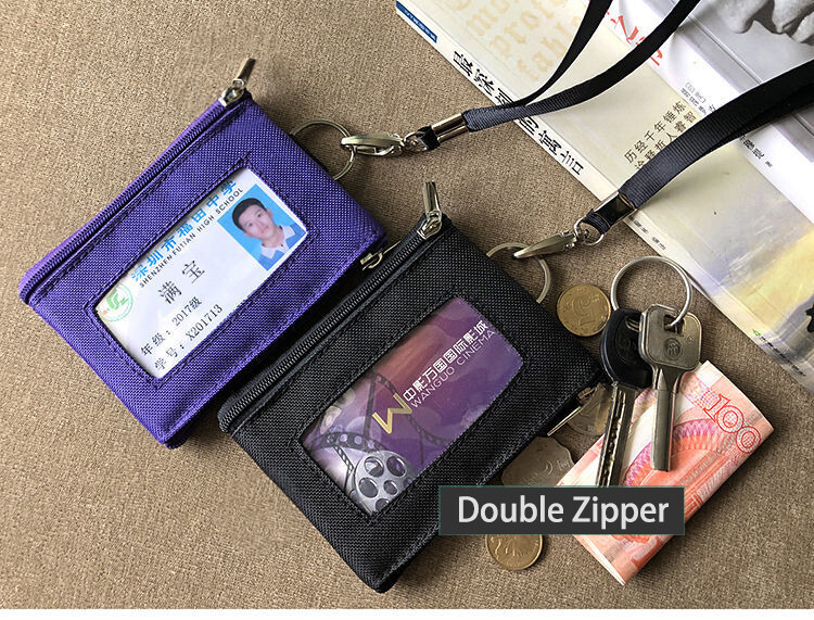 Material: Nylon Canvas Suitable for Card Specification: 54*85mm (Standard credit card size) Use: School Card, Bus Card, Access Card, ID Card Features: Stylish simplicity Quite durable, for prolonged use Perfect for you to protect your business card, work