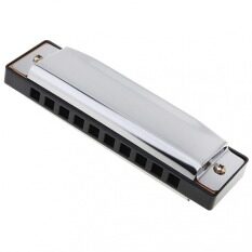 10 Holes Blues Harmonica Musical Instrument Stainless Steel Mouth Organ for Children Gifts