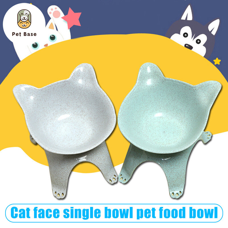 Bát Cho Chó Mèo Nâng Cao Đơn, Dụng Cụ Cho Ăn Nước Nghiêng 15 Độ Chống Trượt Cho Thú Cưng Cún Con Mèo Con