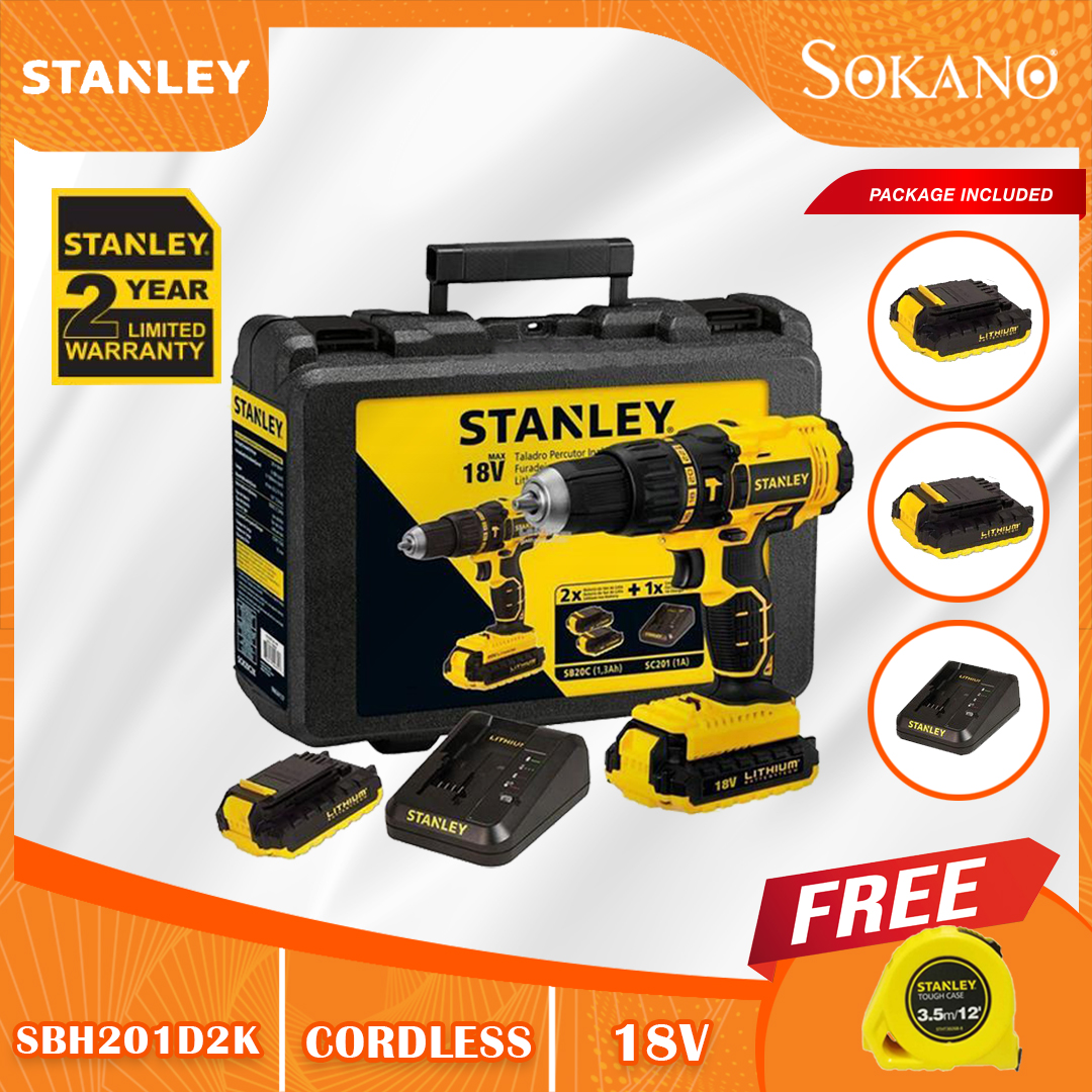 STANLEY SBH201D2K Cordless 13mm 