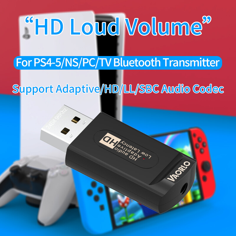 VAORLO Bộ Phát Âm Thanh Qualcomm Bluetooth 5.2 Chính Hãng Bộ Chuyển Đổi USB Không Dây 16Bit/24Bit QCC3040 AptX/Aptx-LL/Apt-HD/Aptx Hỗ Trợ Gọi Điện