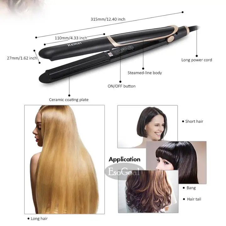 Esogoal 2 In 1 Flat Iron Far Infrared Hair Straightener Waver