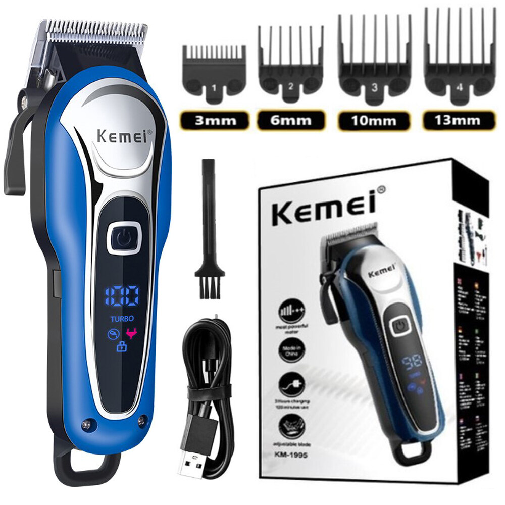 Kemei KM-1995 Hair Clipper Professional LCD Monitor Hair Trimmer Men ...