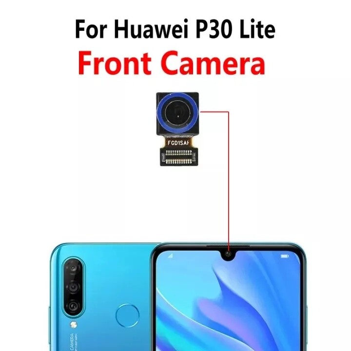 Cho Huawei P30 Lite p30lite phía trước phía sau ban đầu camera phía sau mặt chính mô-đun Máy Ảnh Bộ phận thay thế Flex