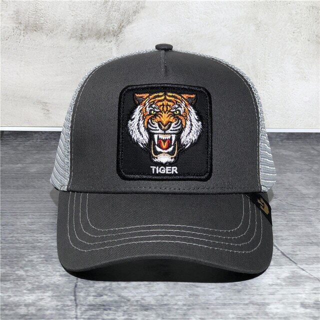Multi-layer exquisite Baseball Cap Animal Panther Embroidery Anime Cute Embroidery Summer Mesh Sunshade Men Women's cap