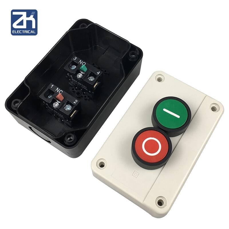 1pc Push Button Station Switch Plastic Enclosures Remote Start Stop