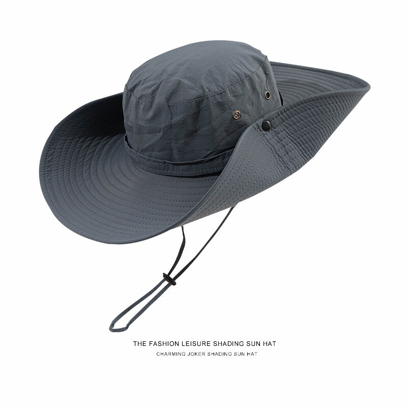 Wide brim sun hat Outdoor fishing hiking travel hat Women's sun hat Western style cowboy hat Camping travel hat Simple style Fashion solid color hat