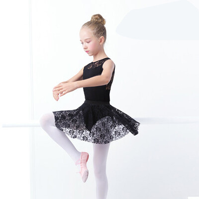 Girls Ballet Dress Gymnastic Leotards Lace Skirted Leotards Long Sleeve Kids Toddler Gymnastic Outfit For Dancing