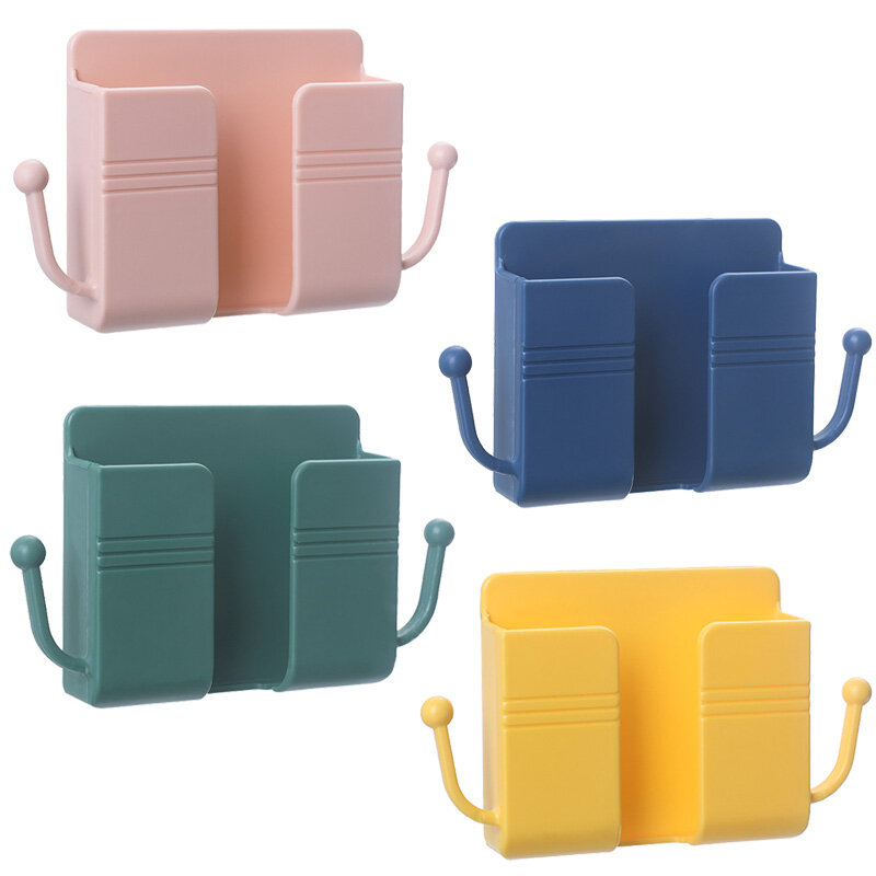 Hộp Đựng Sạc Điện Thoại Di Động Gắn Tường Hộp Đựng Điều Khiển Từ Xa Giá Đứng Đa Năng Giá Đỡ Điện Thoại Cắm Tường
