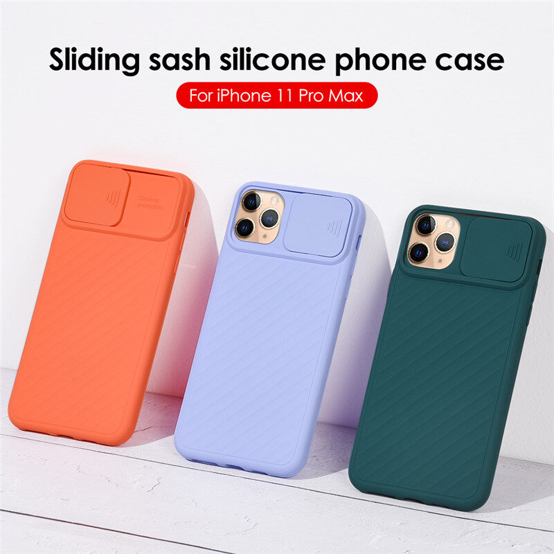 Push-window Camera Protection Soft Silicone Mobile Phone Casing for Apple IPhone 12 Mini Pro Max 11 Pro Max To 6s 7 8 Plus SE 2020 Anti-shock Anti-skid Cover Case