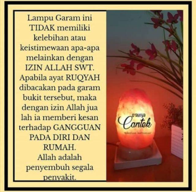 Obebees Terapi Melalui Lampu Garam Bukit
