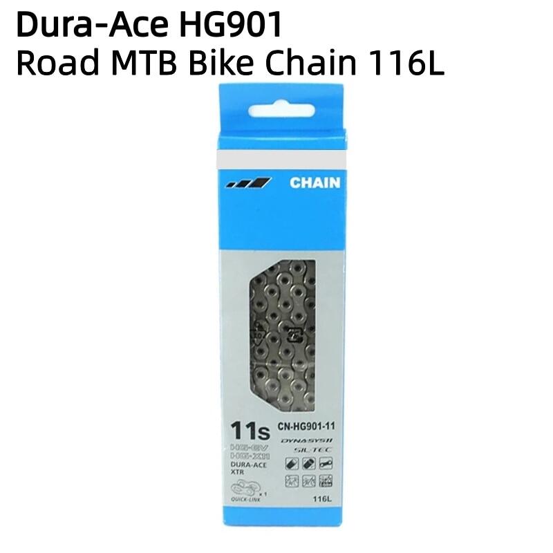 Bicycle chain dura ace xtr hg901 11 speed 116l road mtb bike chain with quick-link for deore m7000 m9000 5800 6800 r8000