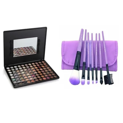 88 Color eye shadow Camouflage Makeup Palette & 7pcs Makeup Brush Kit Cosmetic
