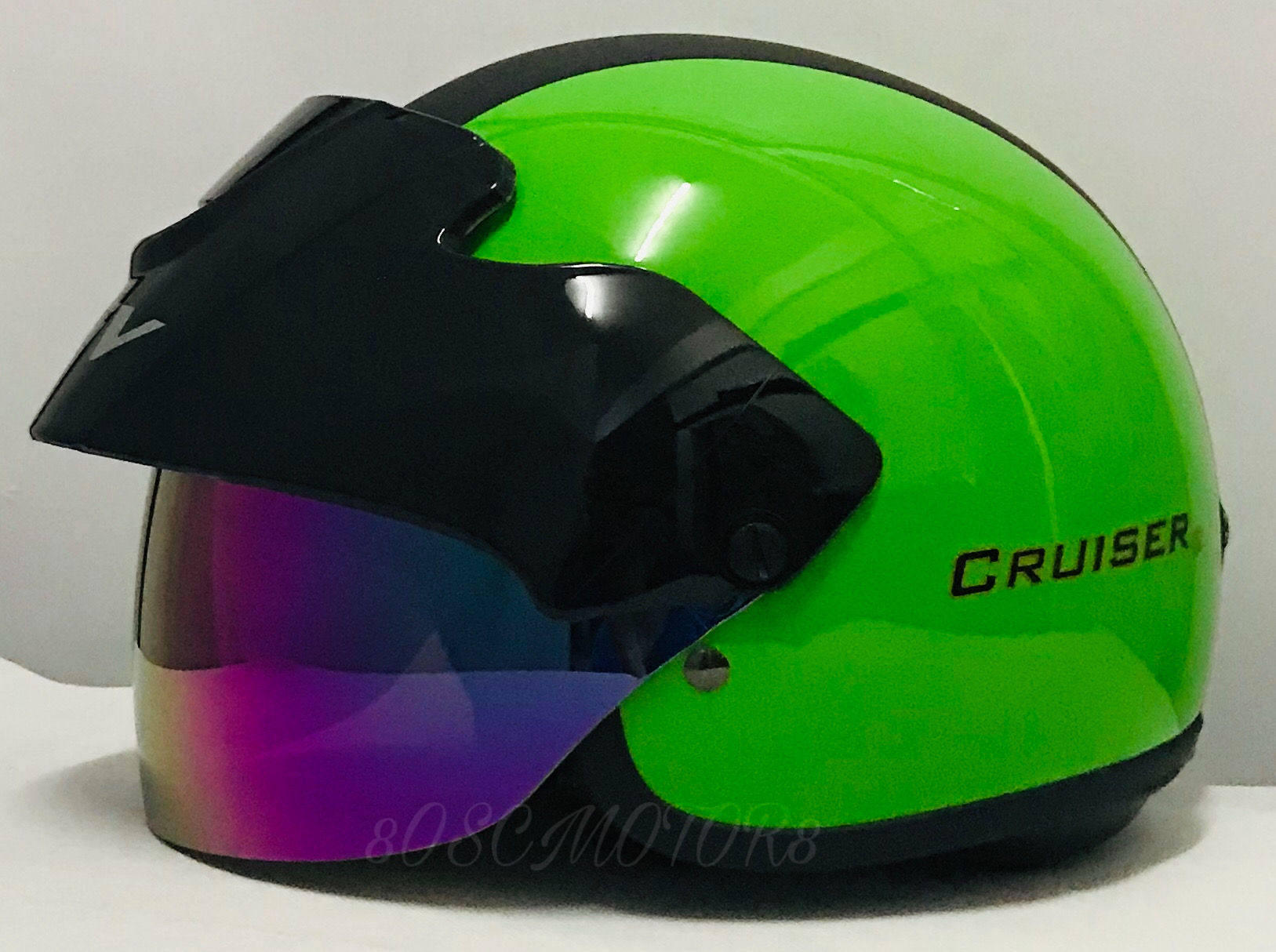 HELMET SGV CRUISER GREEN + VISOR 