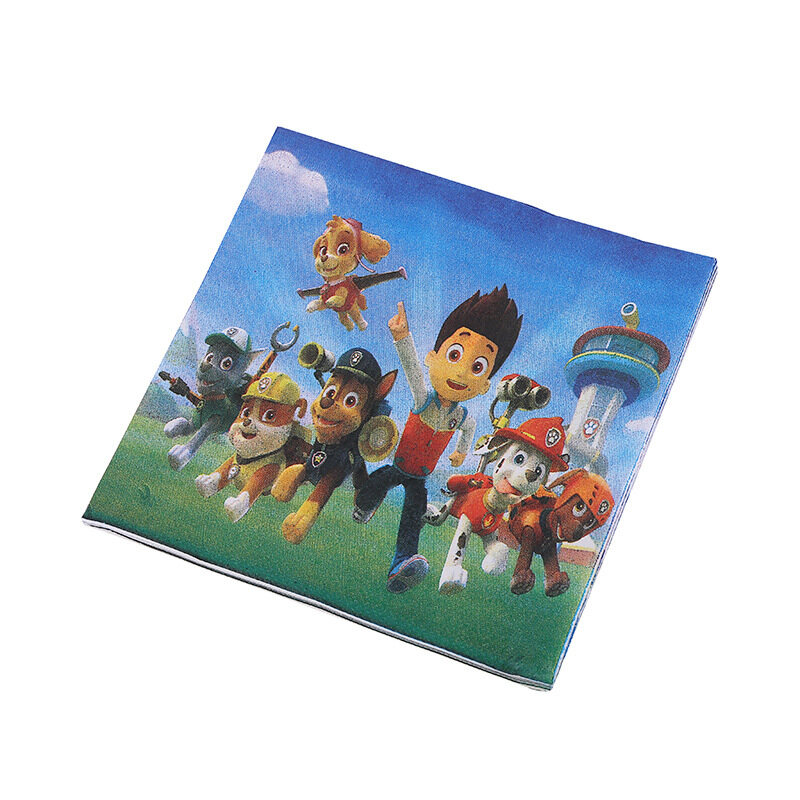 Available Paw Patrol Party themed Decoration Supply Happy Birthday Banner Paper Plate Candy box Paw Patrol Invitation Card Paw Patrol Candles Gift bag invitation Cards Paw Patrol Pinata Donut Box Paw Patrol Latex Balloons