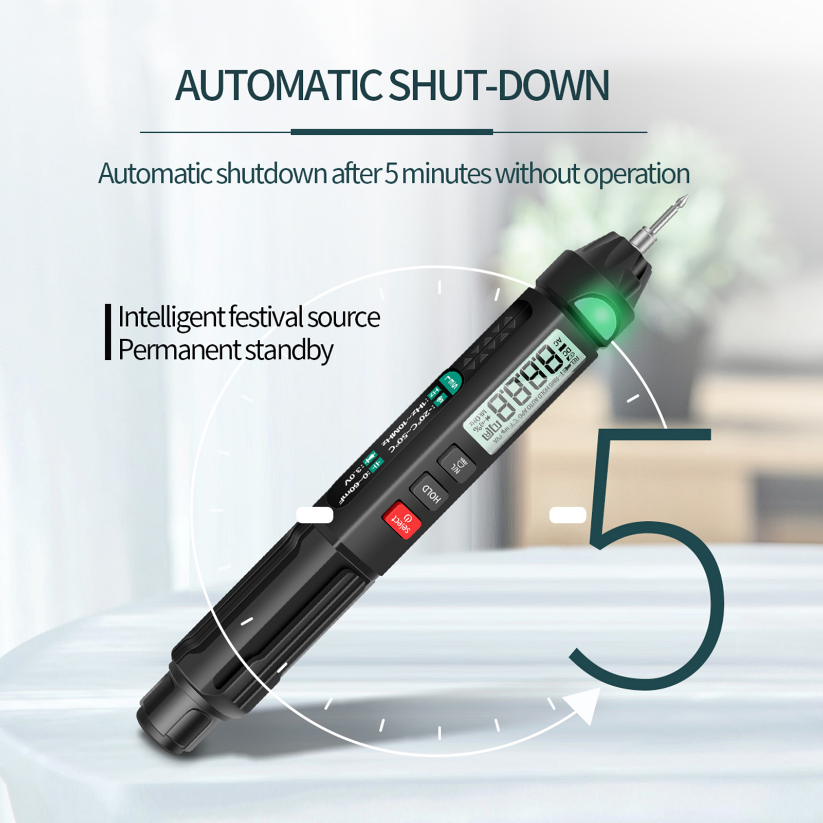 ANENG Đồng Hồ Vạn Năng Bút A3007 6000 Đếm Kỹ Thuật Số Vạn Năng Meter Tester Với Đèn Pin Đèn Nền Màn Hình LCD Tự Động Tắt NCV, Để Kiểm Tra Liên Tục Điốt Điện Dung Điện Trở Dòng Điện