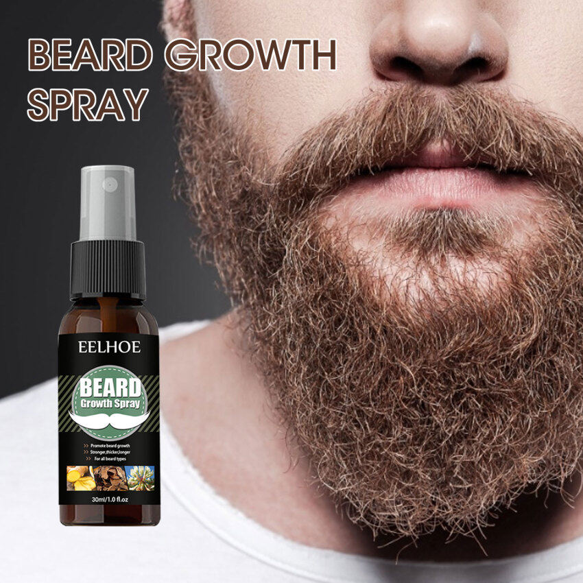 Natural Accelerate Facial Hair Grow Beard Essential Oil Hair And Beard Growth Oil Men Beard Grooming Moisturizing Spray