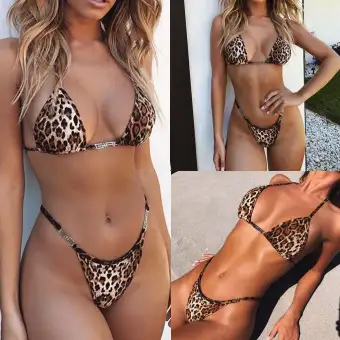 leopard 2 piece swimsuit