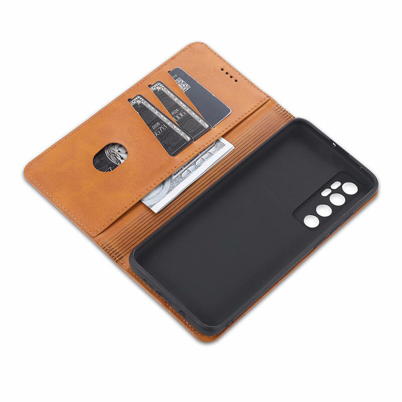 Ví Trường Hợp Ốp Mềm Cho Xiaomi Note 10 Lite Note10Lite Magnetic Pouch Có Ngăn Đựng Thẻ