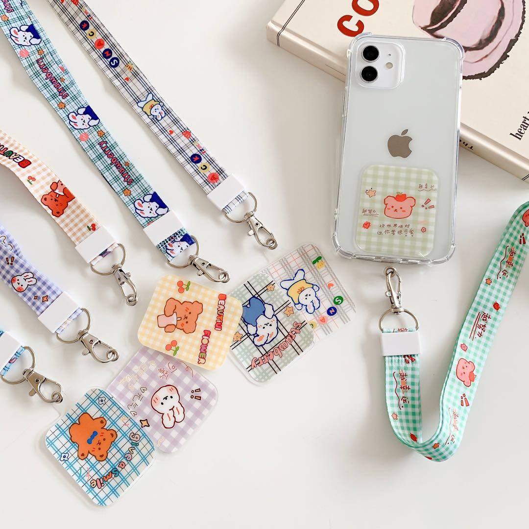 Cute cartoon animals Mobile Phone Straps Cute Cartoon Lanyard Keys ID Card Neck Straps For iphone USB Badge Holder DIY Hang Rope Lanyards