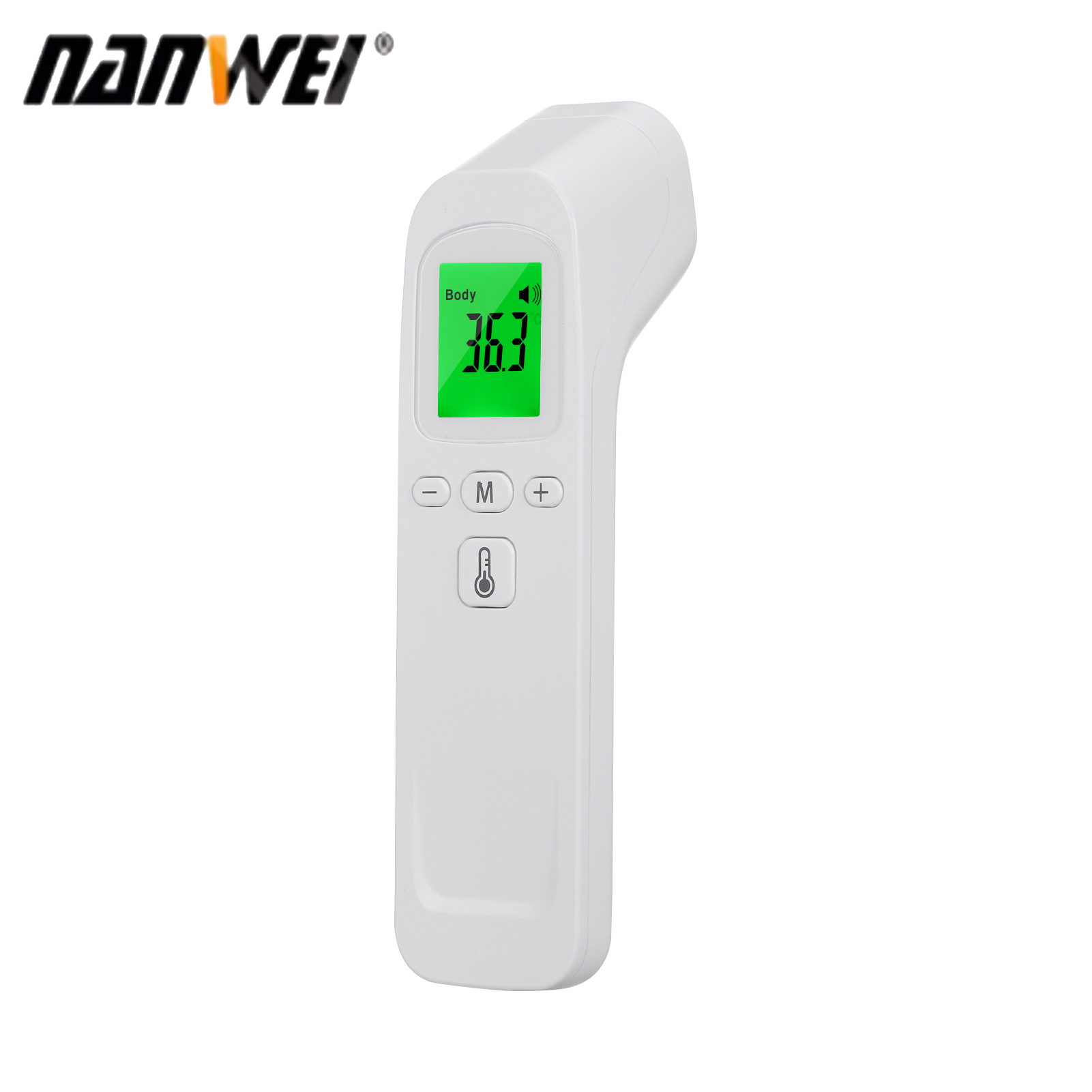 NANWEI Infrared Forehead Digital Non-contact Body Temperature High Precision Measurement Device with Fever Alarm