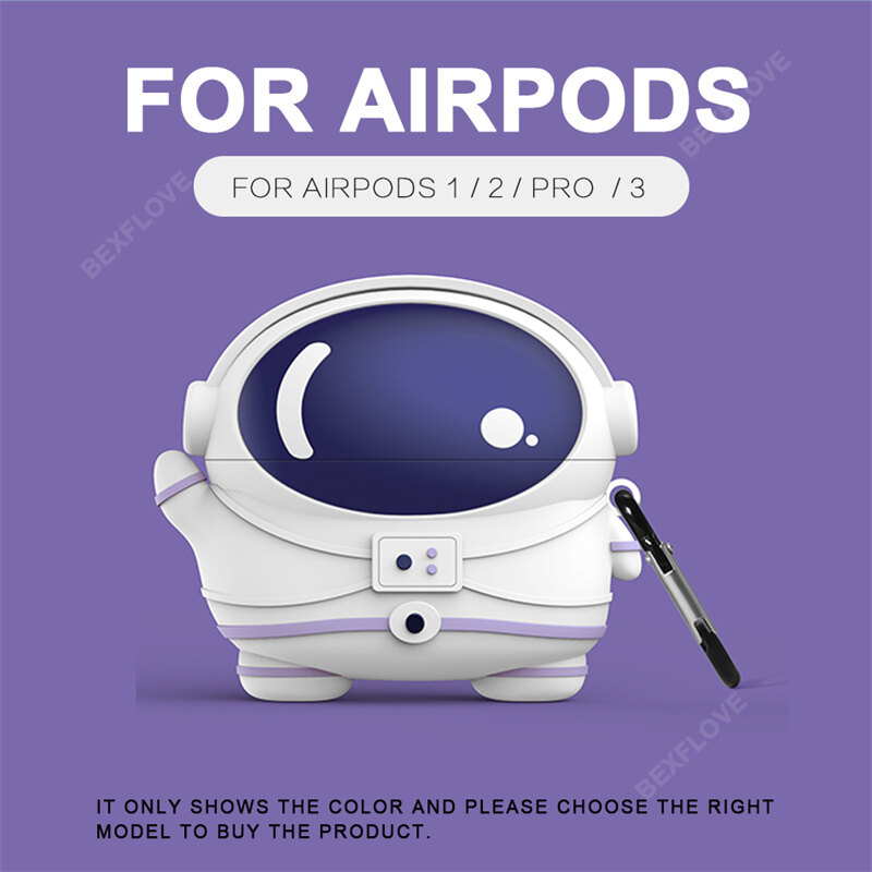 New Cute Glasses Dog Motorcycle Astronaut Wireless Bluetooth Earphone Protective Case for Apple AirPods 3 Silicone Shockproof Cover for Airpods Pro 2 Charging Box Accessories