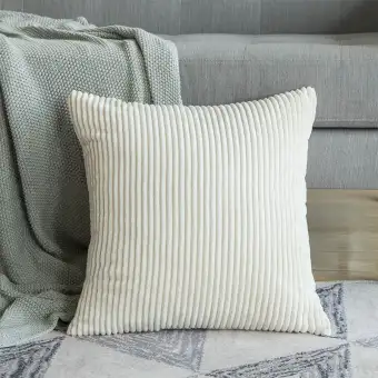 45 45cm 2pcs Soft Soild Decorative Square Throw Pillow Covers Set