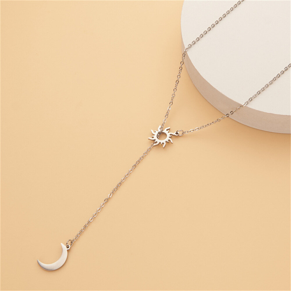 Party Jewelry Sun And Moon Jewelry Women's Necklace Fashionable Necklace Sun And Moon Necklace