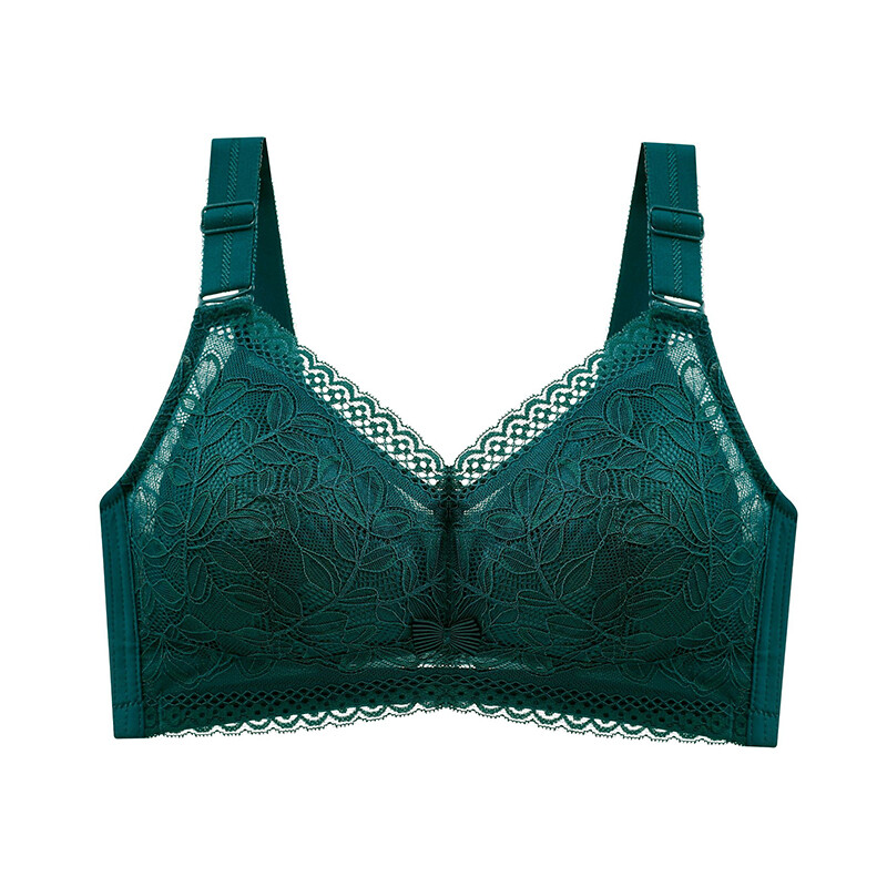 FallSweet Wireless Bras for Women Thin Cup Lingeire Plus Size Lace Underwear Minimizer Brassiere C D E Cup