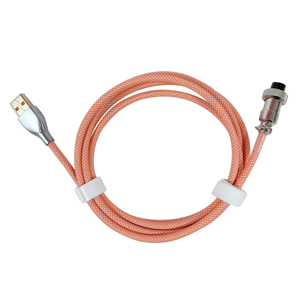 Type C USB Cable Keyboard Aviator for Mechanical Keyboard Aviation Connector Spiral Paracord