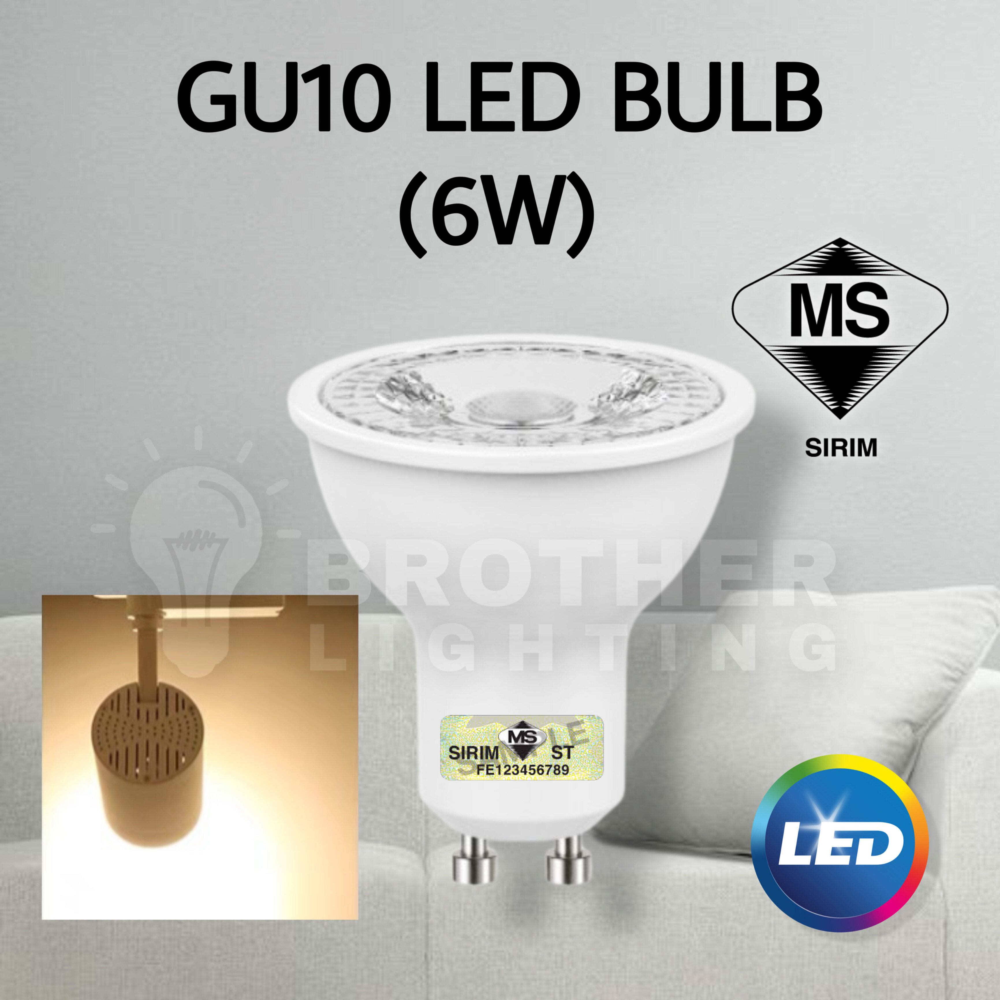 [SIRIM] LED Eyeball Light GU10 MR16 Spotlight Bulb Ceiling Lighting