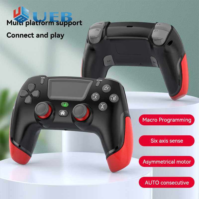Bluetooth-compatible Game Controllers Gamepads Dual Motor Vibration Gamepad Controller 360 Degree Game Controller Joystick Anti Slip for PS4 NS Switch