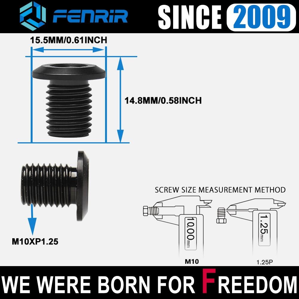 M10X1.25 Motorcycle Bar End Mirror Hole Plug Screw for Honda Yamaha