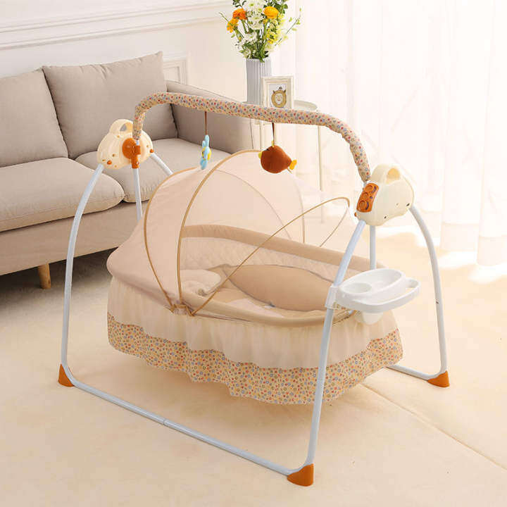 rocking chair with baby cradle