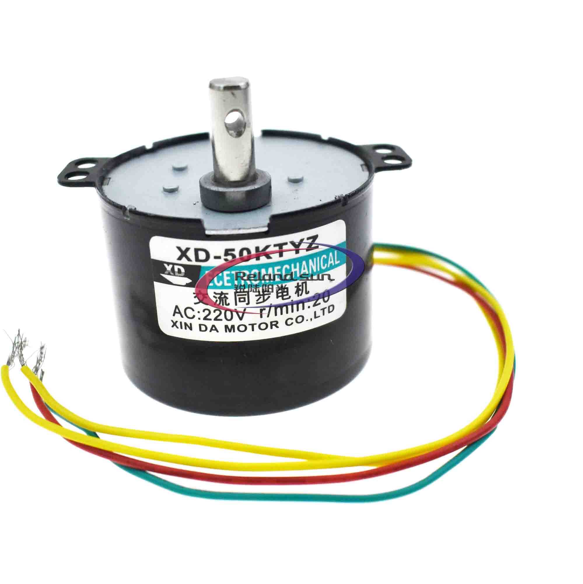 AC220V 10W 0.5A 2.5/20RPM Permanent Magnet Synchronous Motor CW/CCW 