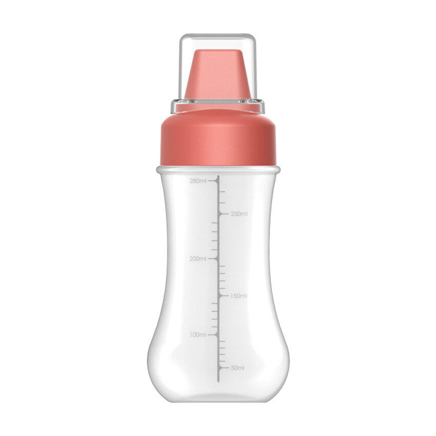 Chai Nước Sốt Bóp Cầm Tay 350Ml Có Nắp Chai Nước Sốt Bóp Chia Vạch Năm Lỗ Chai Nước Sốt Cà Chua Salad Đa Năng