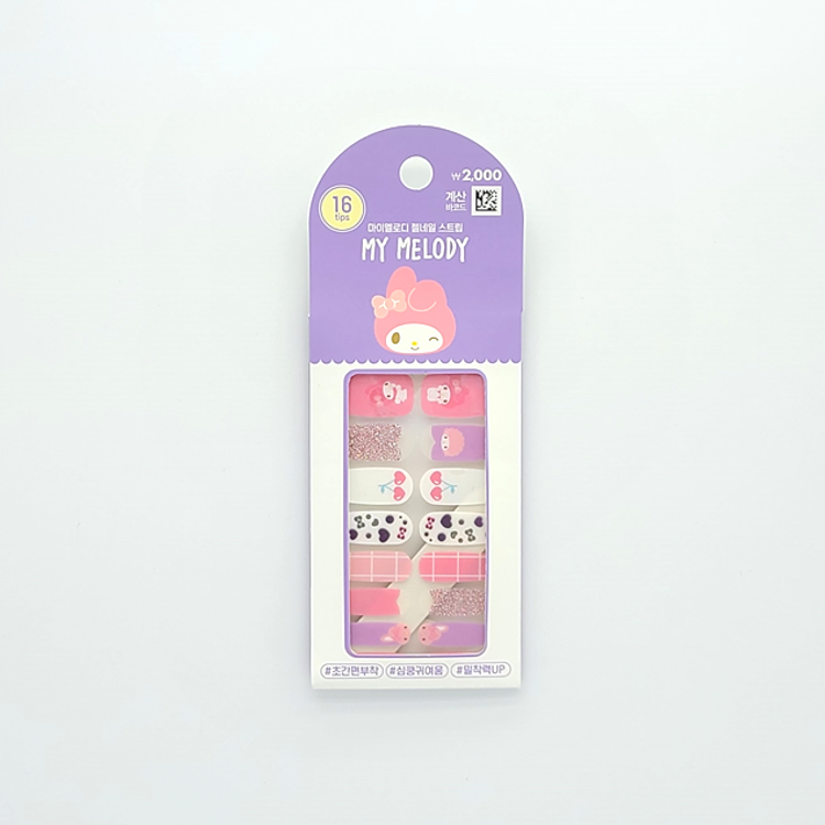 [Daiso] Hello Kitty/dải móng gel My Melody 16P