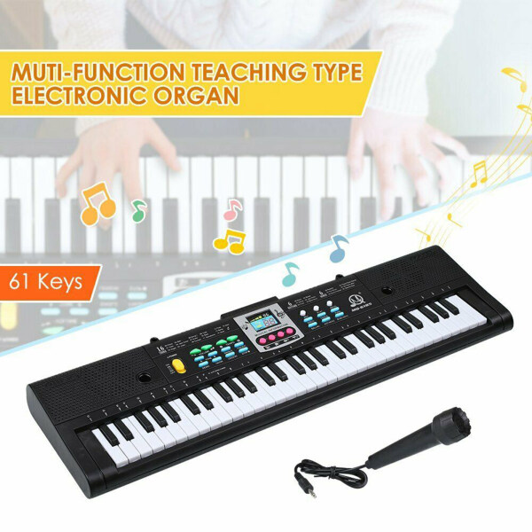 Pecine Piano Keyboard 61-Key Digital Piano Organ with Microphone Kit for Stage Malaysia