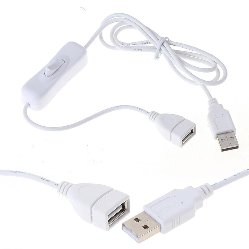 Nien 1pc 1m usb cable with switch on/off cable extension toggle for usb lamp usb fan