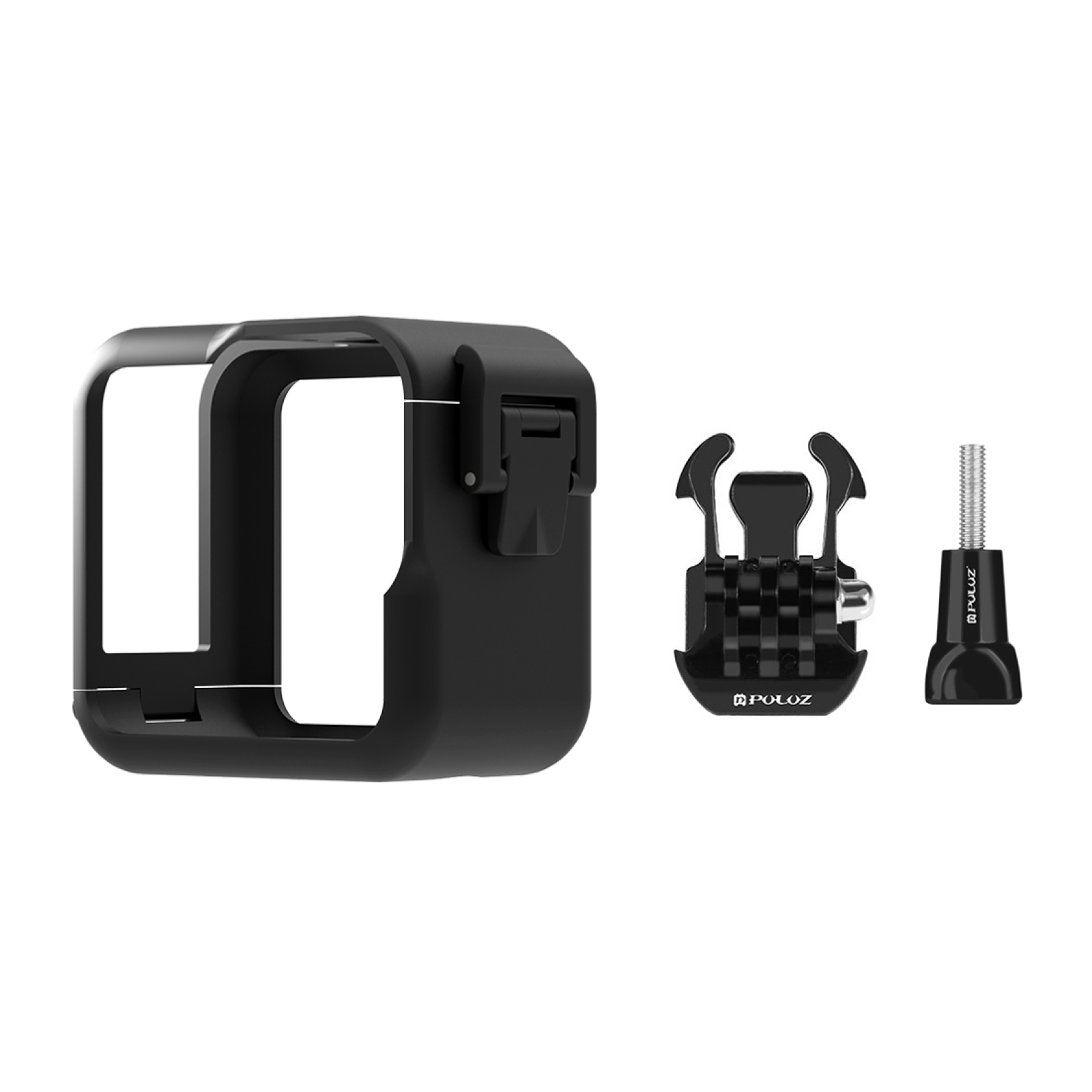 PULUZ Sports Camera Protective Frame Protective Case Housing Shockproof Replacement for GoPro Hero 11 Black Mini Protection Accessories ABS Camera Shell Protector with Base Bracket