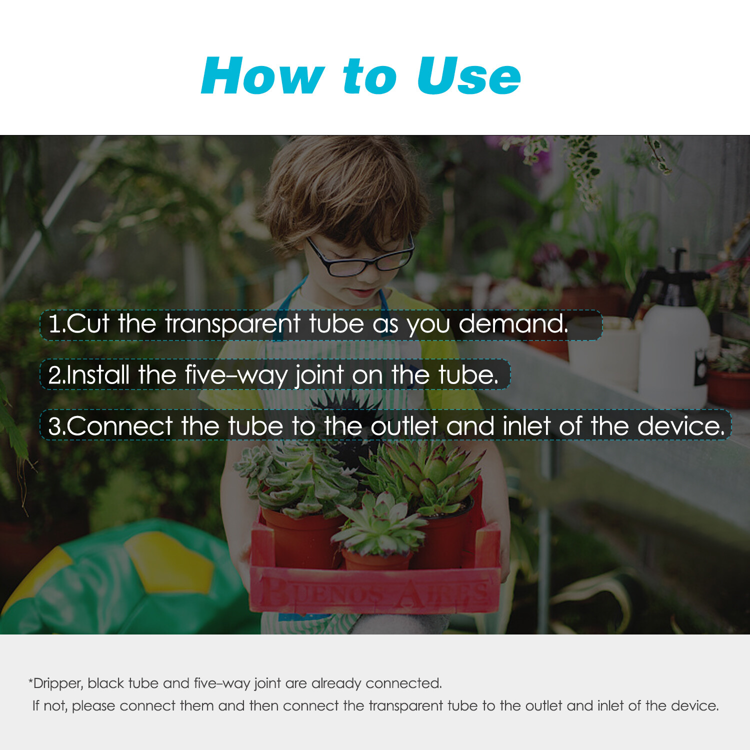 Automated Watering Device Smart Water Controller Automatically Watering System Drip Irrigation Kit for 4 Potted Plants with 2000mAh Rechargeable Bat-tery