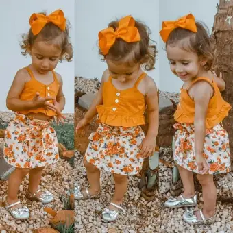 orange baby girl clothes