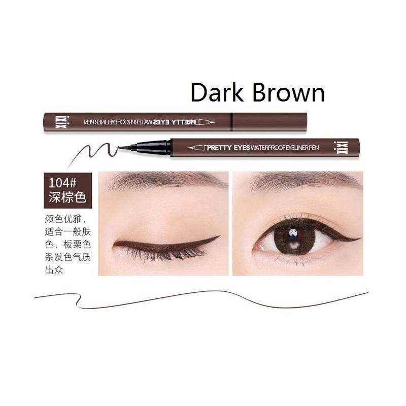 Professional Fast Dry Smooth Waterproof Eyeliner Pencils Eyes Brown Black Color Pigments Liquid Eye Liner Pen Make Up Tools