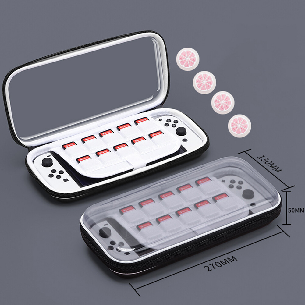 Portable Game Console Storage Bag Protective Sleeve Visible Transparent Hard Shell Case Box Compatible For Ns Nintendo Switch Oled (in stock)