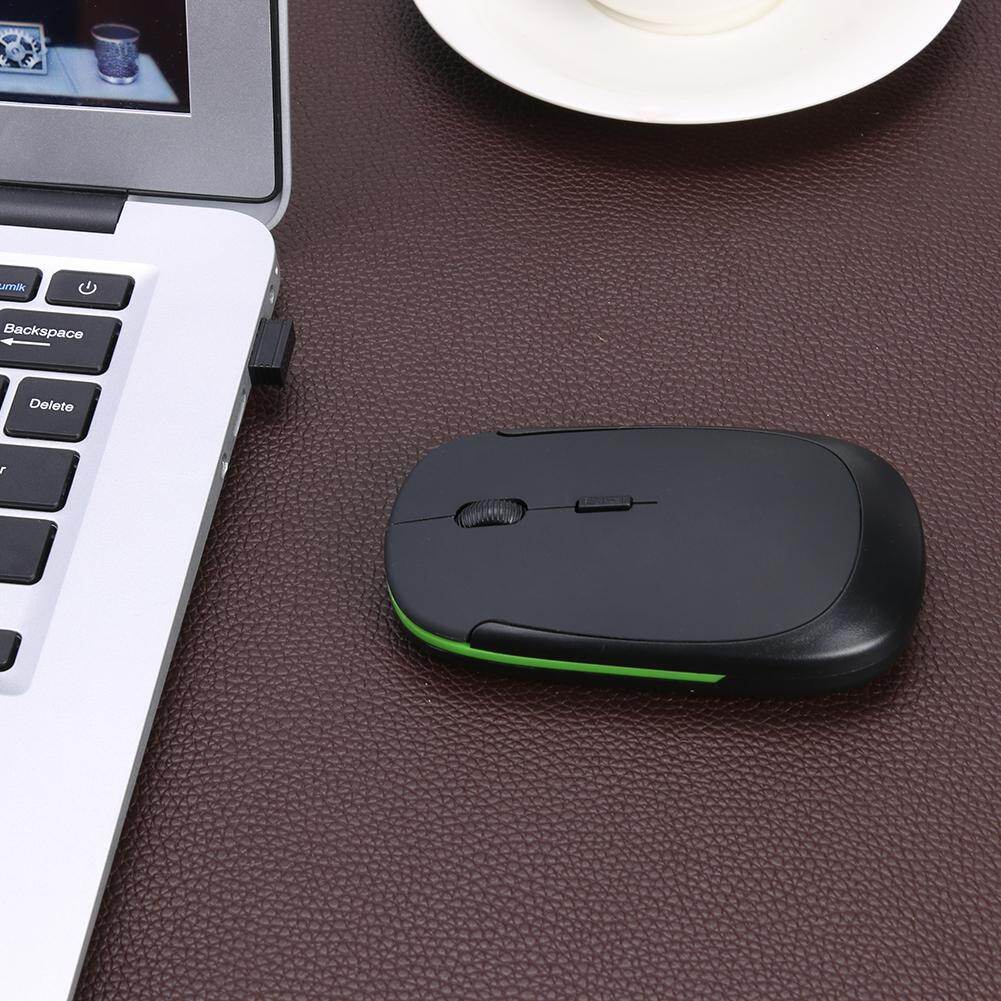 Chuột Không Dây Siêu Mỏng 2.4G Chuột Quang 4 Nút 1600DPI Có Đầu Thu USB