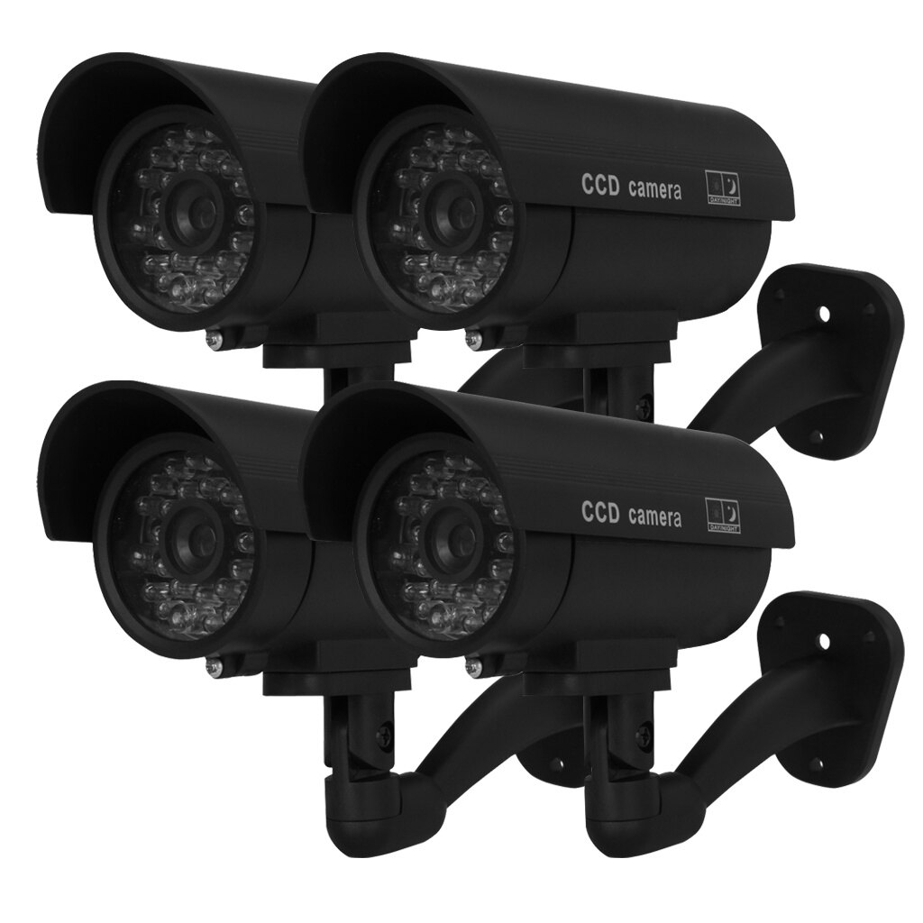 Outdoor CCTV Camera Waterproof Wireless Surveillance Dummy Fake CCTV Security Camera with LED Flash