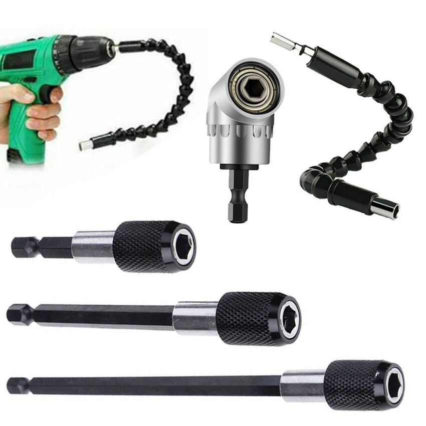 105 Degree Corner Device Adjustable Angle Drill Driver Electric Corner Screwdriver Batch Bending Head With Hexagonal Handle Extension Rod