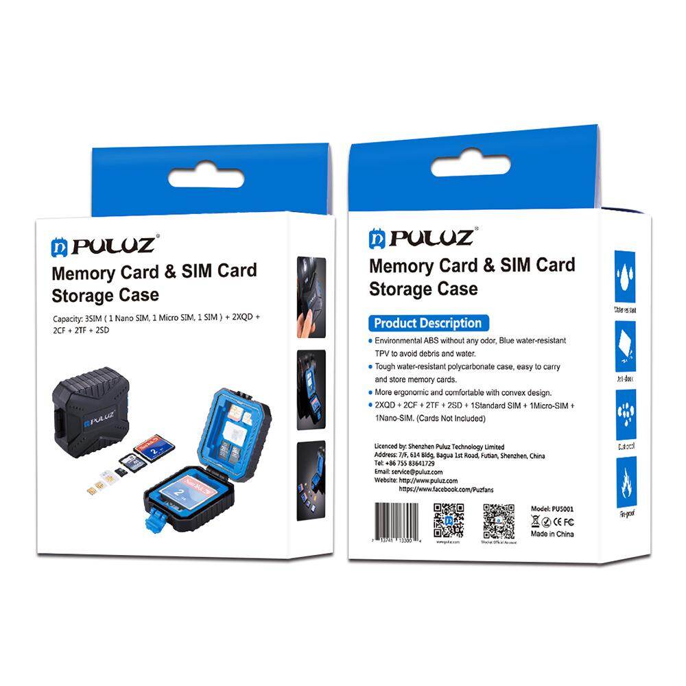 PULUZ  Waterproof Memory Card Reader Storage Box  for USB SD CF TF Reader SIM Cards Protector Case Holder for Tablet Computer Notebook & Android Smartphones PU5002