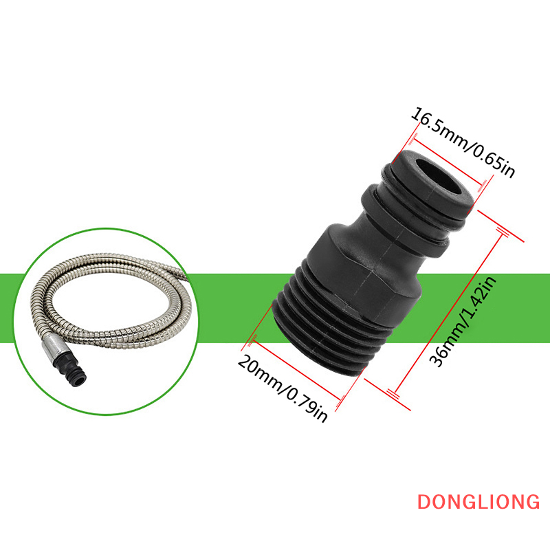 DONGLIONG 2PC 1/2" BSP Threaded Tap Adaptor Garden Water Hose Quick Pipe Connector Fitting